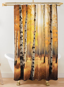 Birch Forest shower curtain
