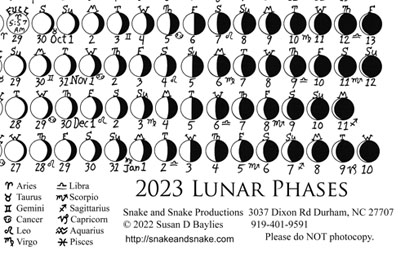 Full Moon Calendar 2022 California The Lunar Phase Card