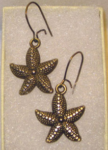 Brass Starfish Earrings