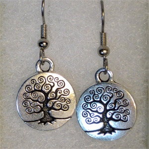 Tree Circle Earrings