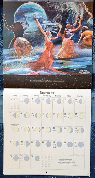 WeMoon Wall Calendar Nov 2027